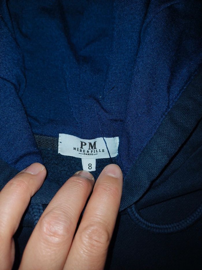 Sweat à capuche 6/8ans PM mère et fille - photo numéro 3