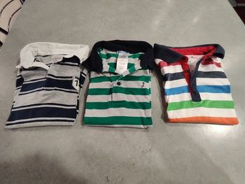 Lot de 3 polos manches longues enfant garçon – Taille 8 ans