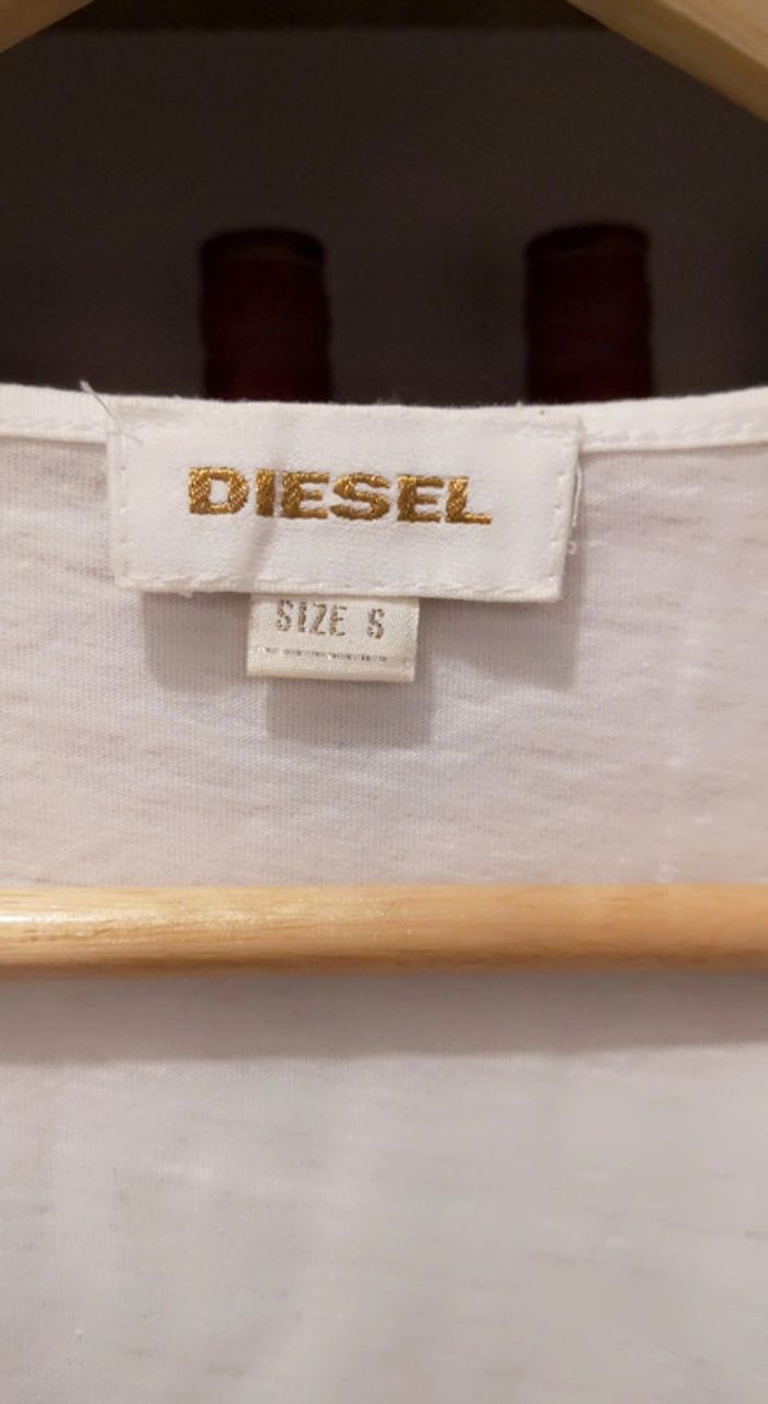 Tee shirt diesel blanc - photo numéro 2