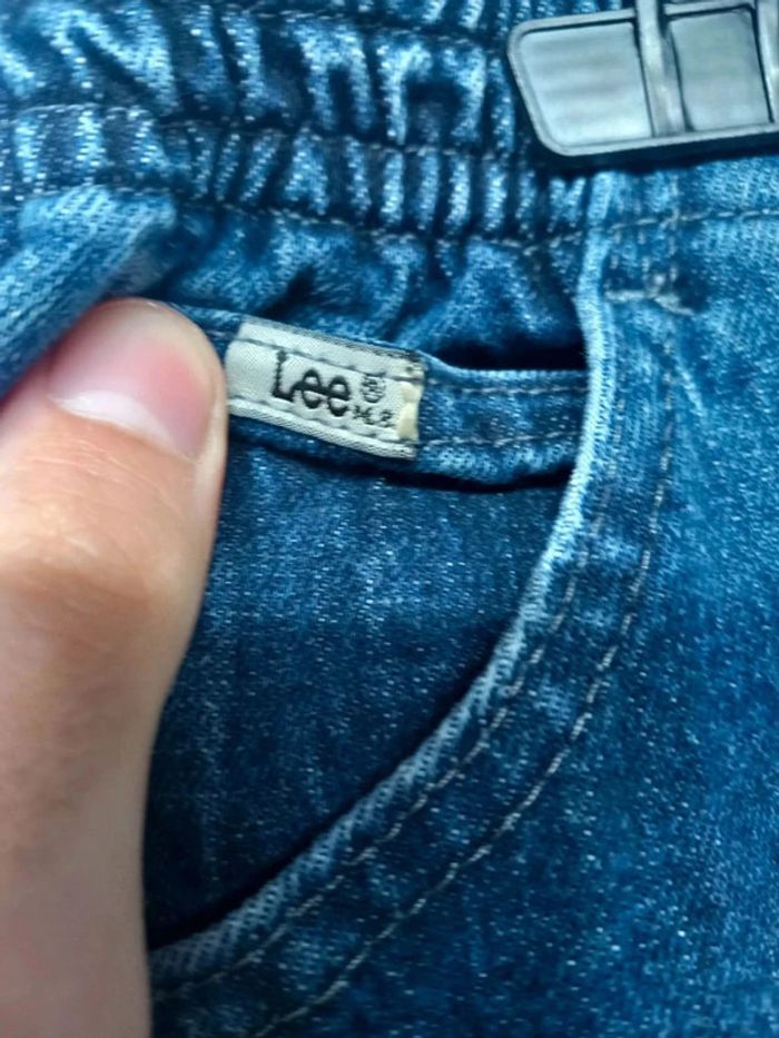 Jeans taille haute Lee vintage Bleu foncé en coton - photo numéro 4