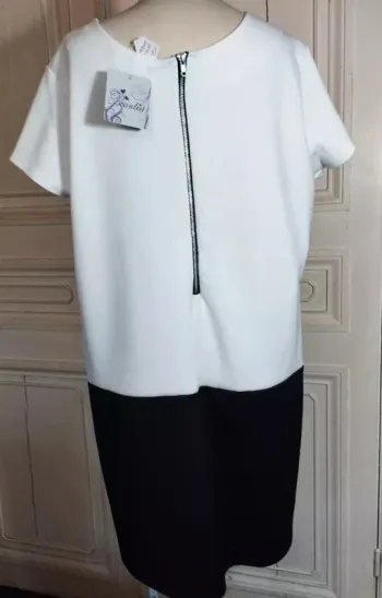 Praslin Robe Curve Trendy Graphique Souple Zips T 5XL