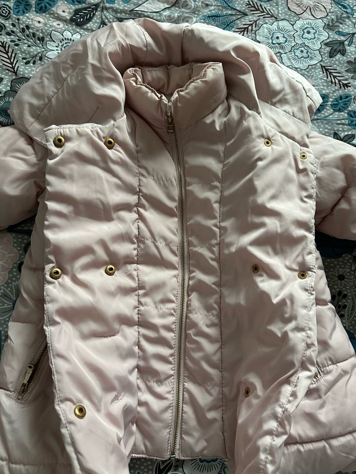 Manteau Zara rose pale 3/4 ans - photo numéro 3