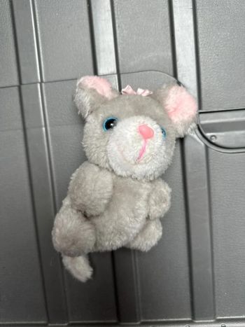 Peluche vintage souris noeud