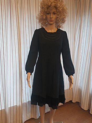 Robe retro chic noir pailleté Satin fr 36/38