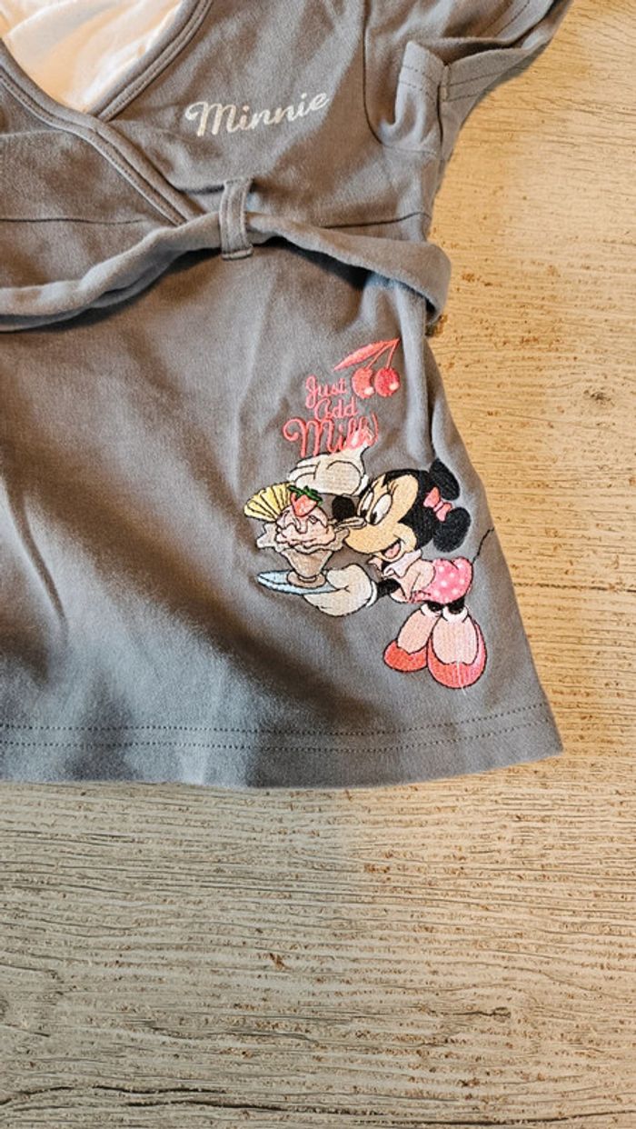 Blouse fille à manches courtes grise et blanche, Disney, Minnie, 5 ans, nickel - photo numéro 4