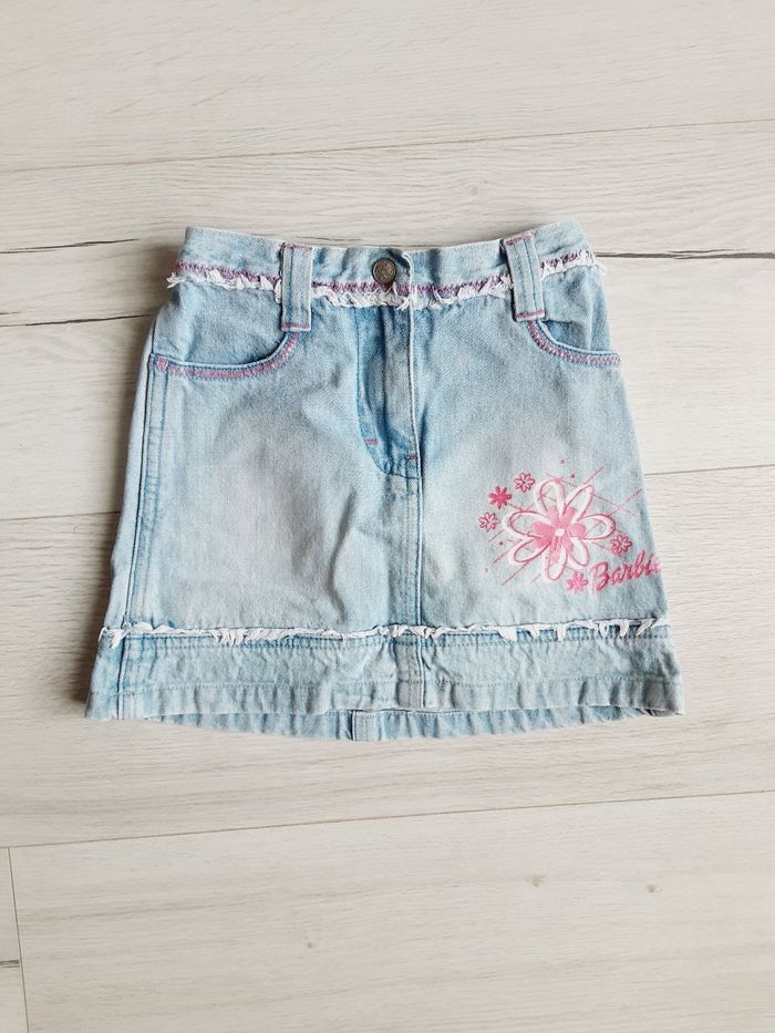 Vêtement fille jupe en jean bleu Barbie 3 ans