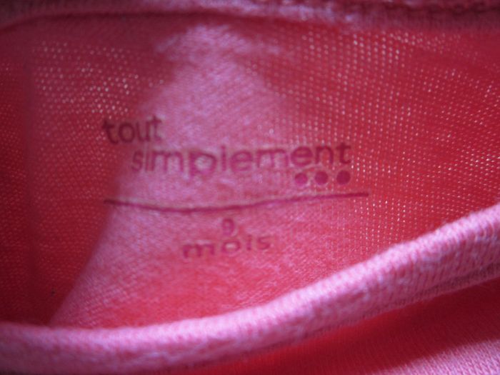 T-Shirt manches courtes rose 9 mois - photo numéro 3