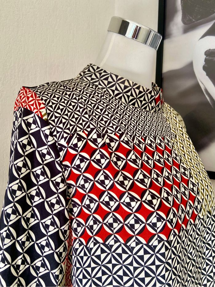 Blouse à manches 3/4 patchwork Zara TS comme neuve - photo numéro 9