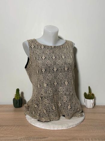 Débardeur doublé beige et noir Promod