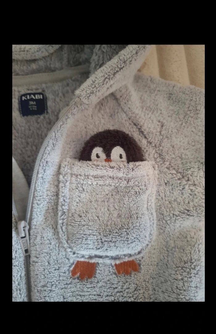 Combinaison chaude 3mois kiabi pingouin - photo numéro 4