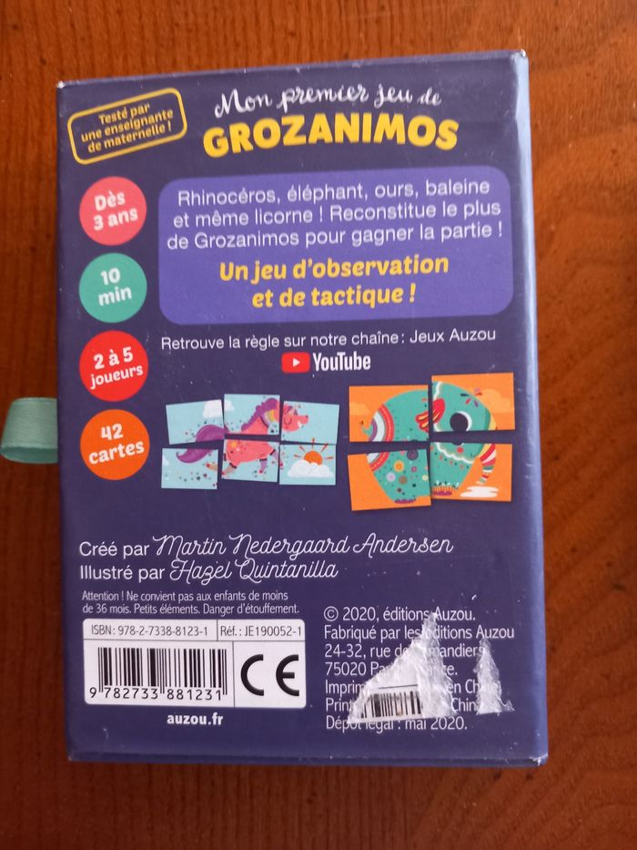 Mon premier jeu de grozanimos - photo numéro 3