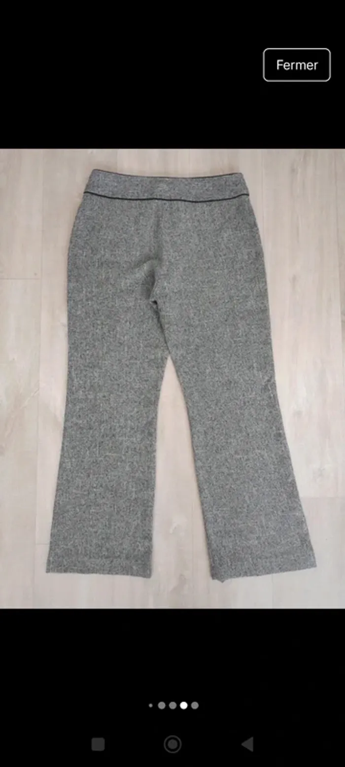 Pantalon gris chiné longueur 7/8 - photo numéro 5