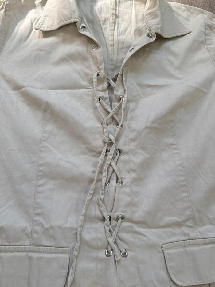 Robe saharienne KOOKAÏ en coton beige – Taille 38/40 très bon état - photo numéro 4