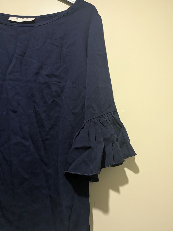 Jolie blouse bleue marine Bohomoss - photo numéro 4