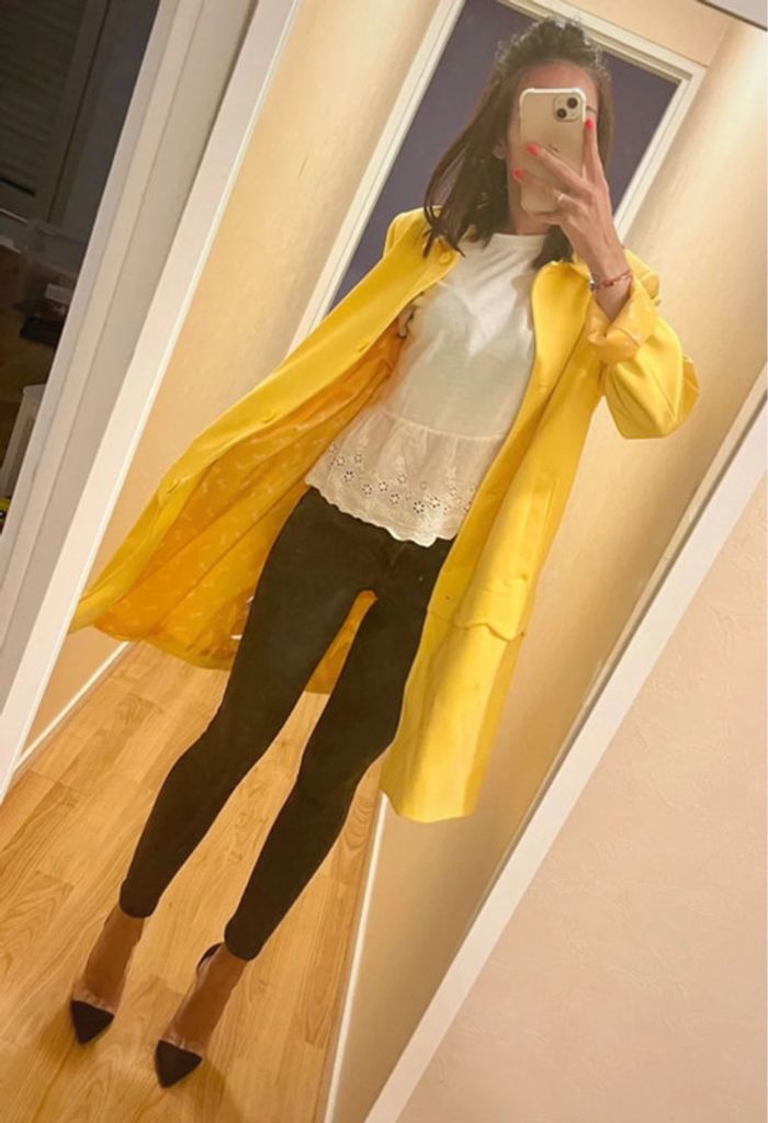 Manteau femme jaune - photo numéro 7