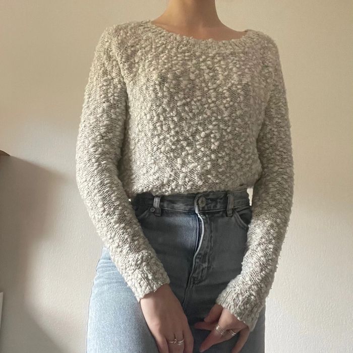 Pull blanc cassé