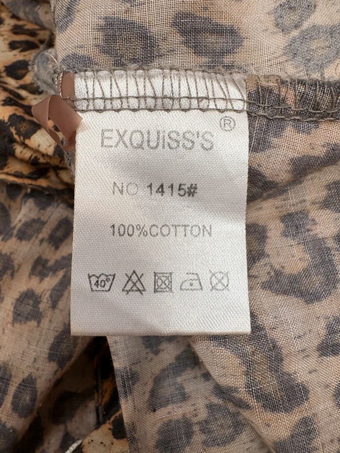 Blouse Exquiss's | Noir et marron | Taille 38/40 - photo numéro 4