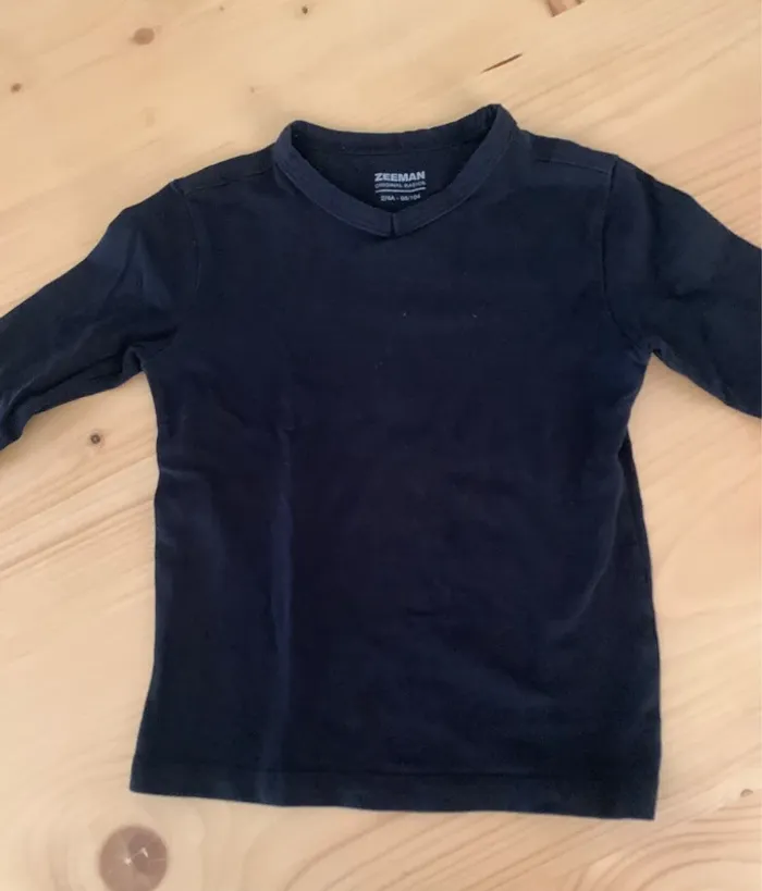 👕 T-shirt manches longues noir – Zeeman