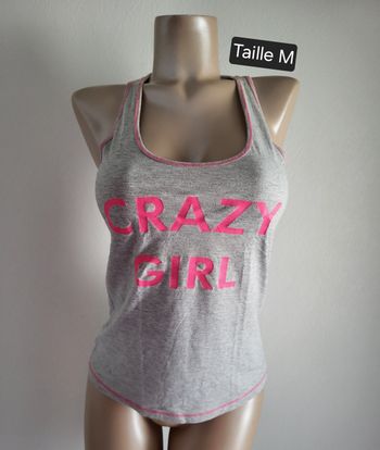 Débardeur gris et rose taille M