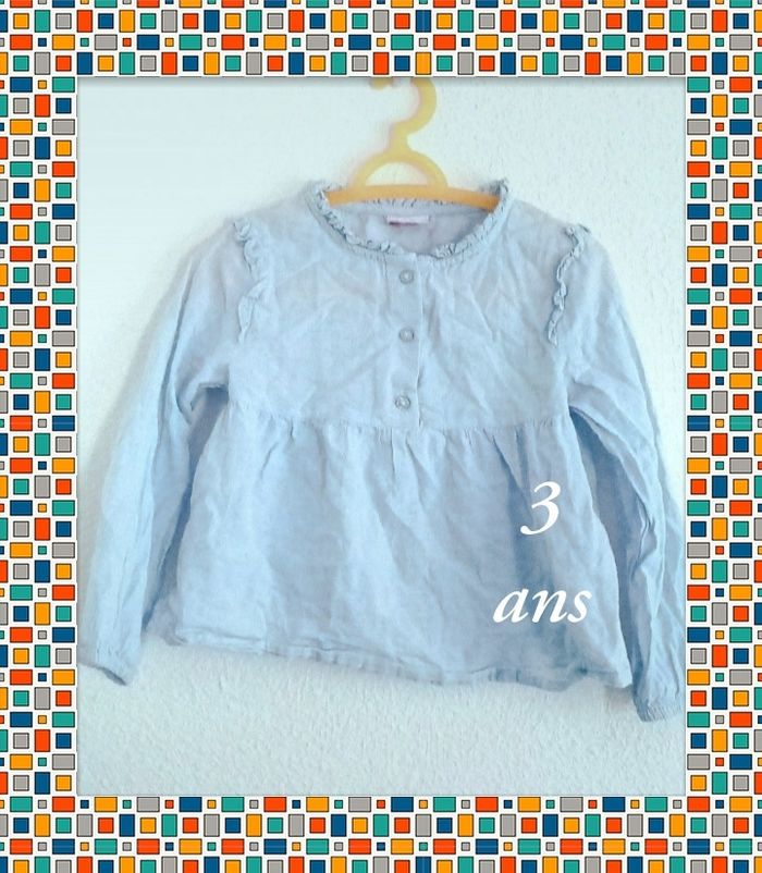 3 ans tao blouse chemise bleu clair print été /Excellent état - photo numéro 18