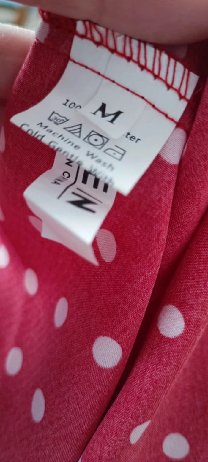 Petit top rouge à pois -  bretelles réglables -taille M - - photo numéro 5