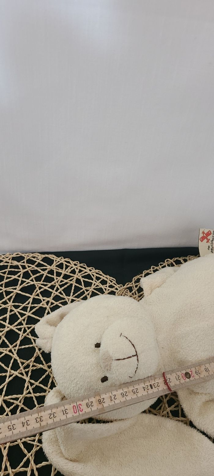 Doudou lapin blanc beige NICOTOY - photo numéro 3