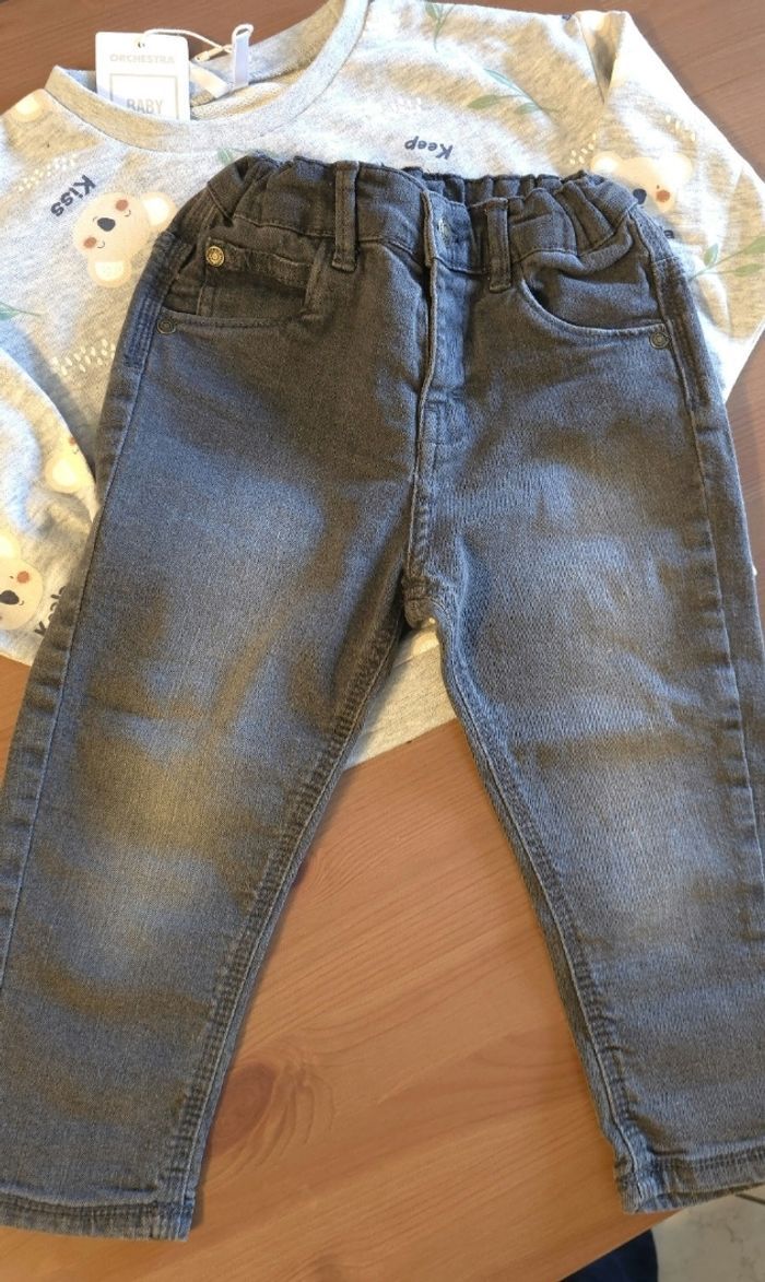 NEUFS (non portés) 😍💙🥰 sweat et jeans 24/36mois (89/92cm) garçon 🥰😍💙 - photo numéro 4