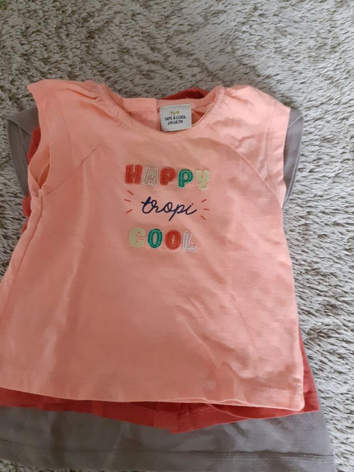 Lot de 6 t-shirts manches courtes 6 mois - photo numéro 6