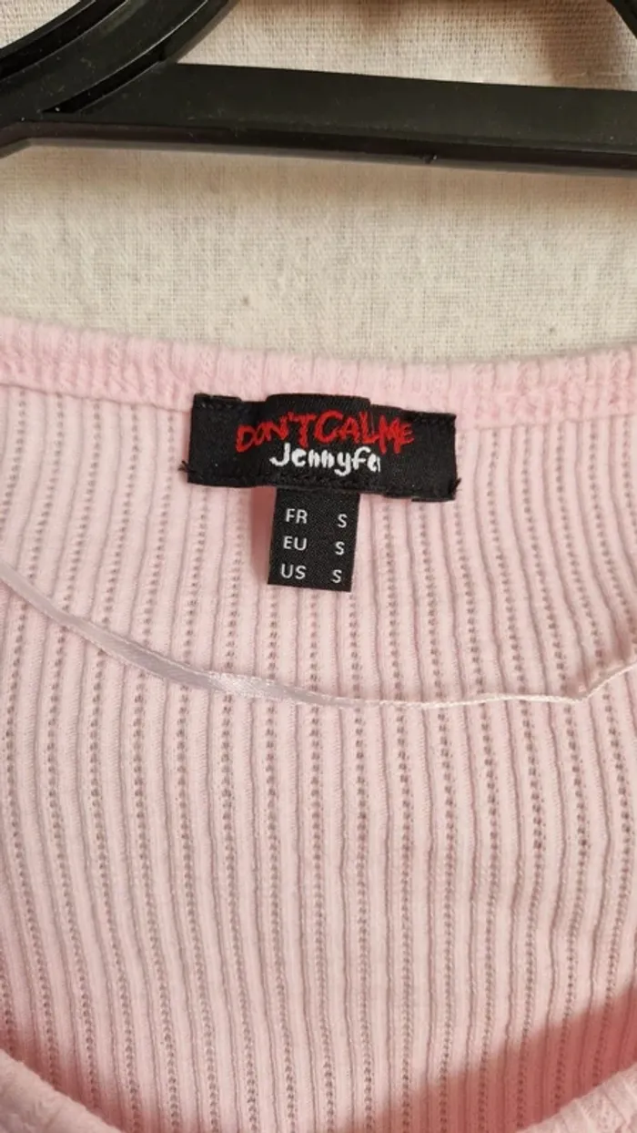 Top / Crop Top rose - photo numéro 3
