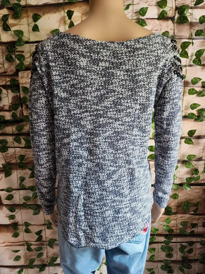 🌸T-shirt ML Gris Émilie Collection Taille 36🌸 - photo numéro 5