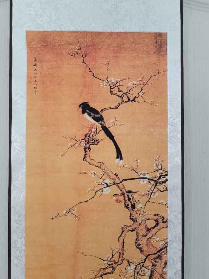 Tableau Peinture chinoise oiseaux et fleur - photo numéro 2