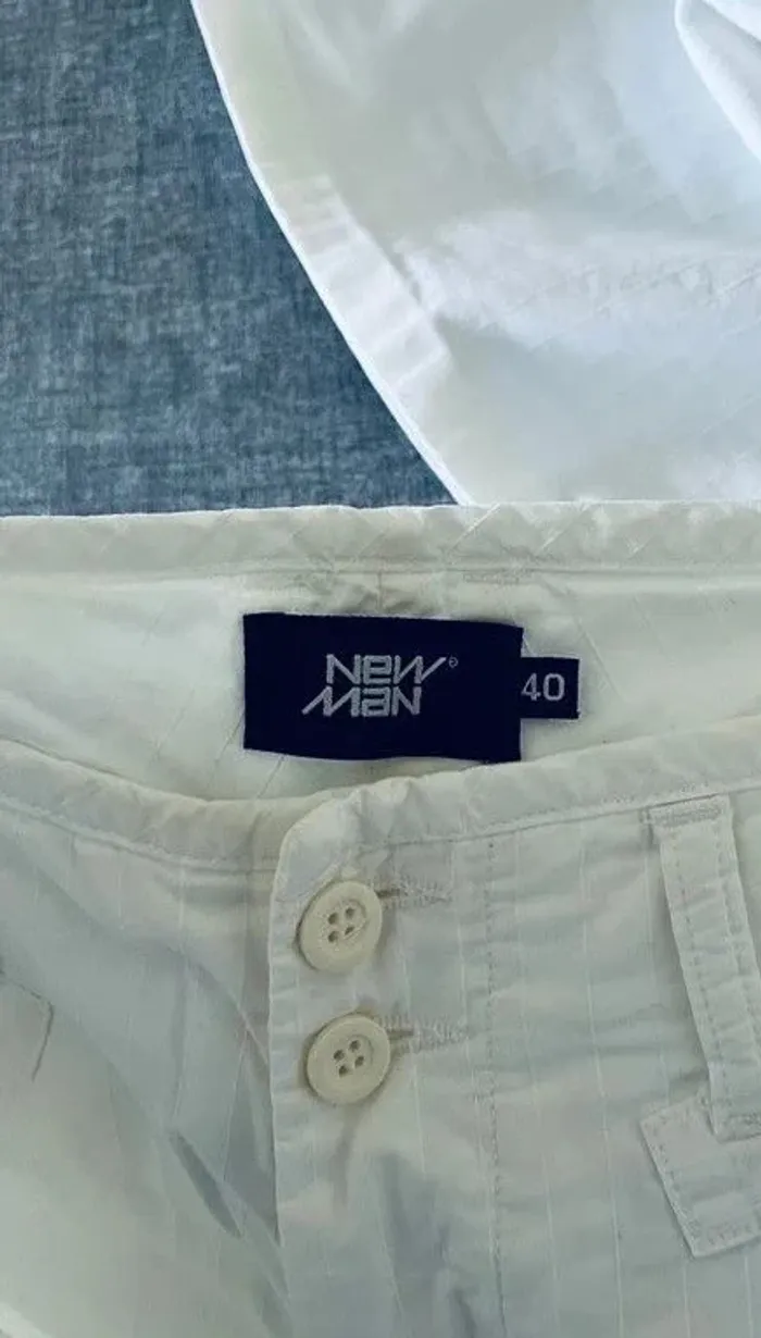Pantalon en toile blanc Newman - photo numéro 4