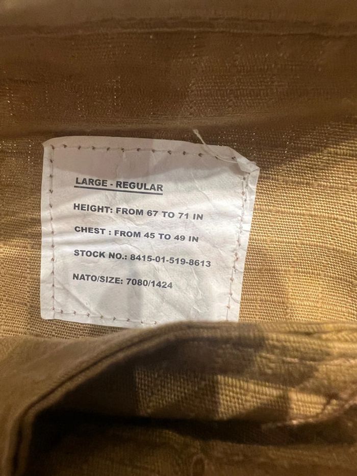 Veste militaire modele us acu combat teesar coyote mil-tec taille m ou l neuf - photo numéro 3