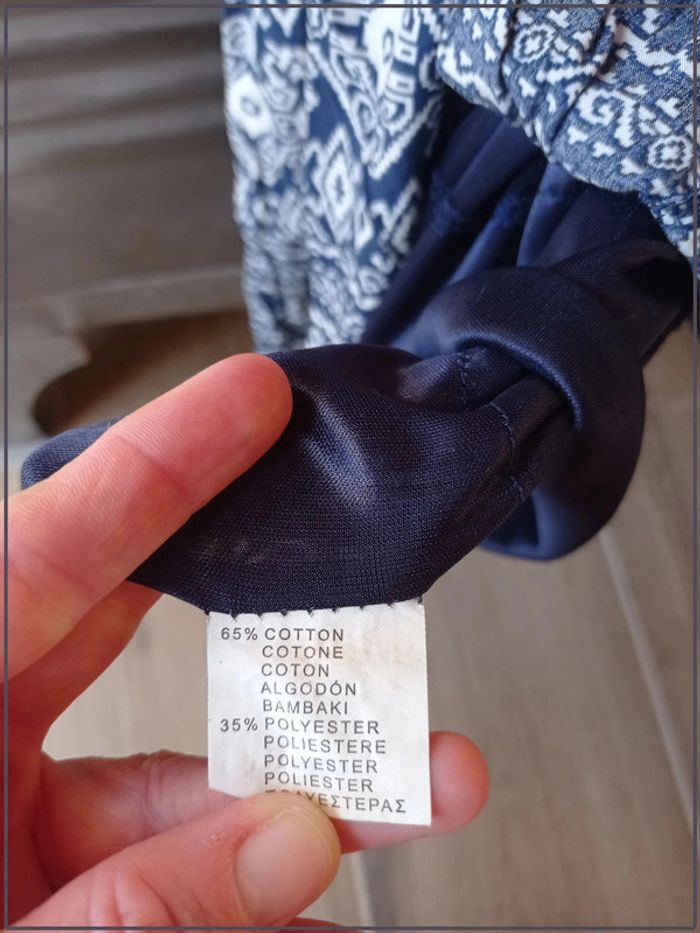 Robe bleue de la marque Finery motifs ethniques très bon état taille S/M - photo numéro 4