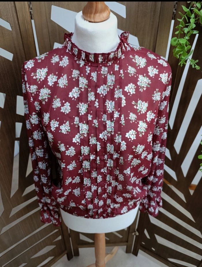 Blouse manches longues bordeaux M&G Monogram taille S - photo numéro 2