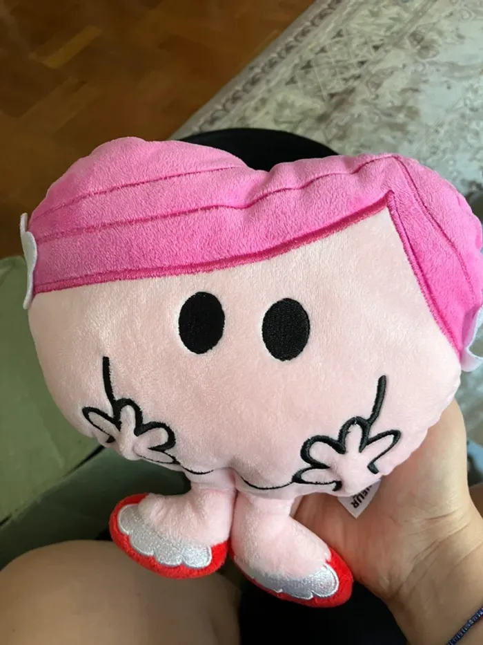 Peluche rose Mme Câlin monsieur madame