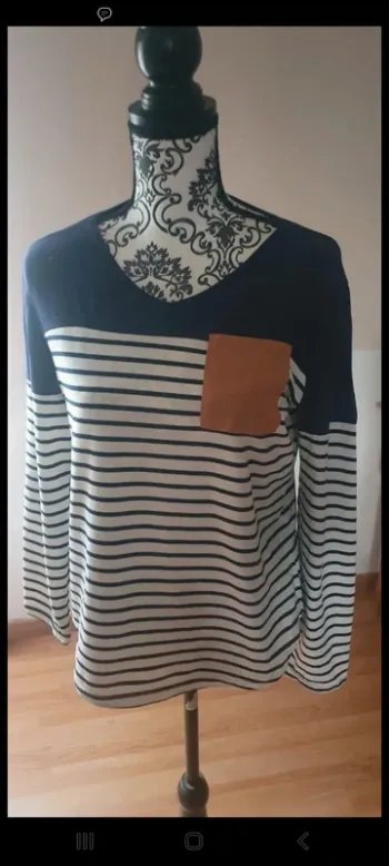 Maillot manches longues style marin