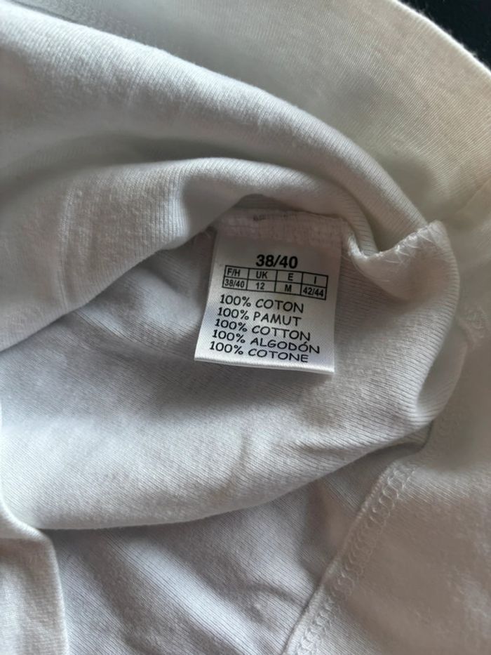 Tee shirt blanc avec écriture noire T38/40 - photo numéro 4