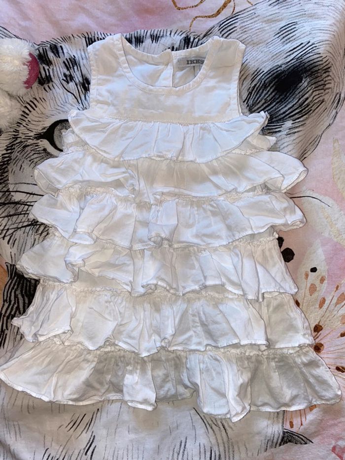 Robe à volants, taille 12 mois, marque Ikks. - photo numéro 2