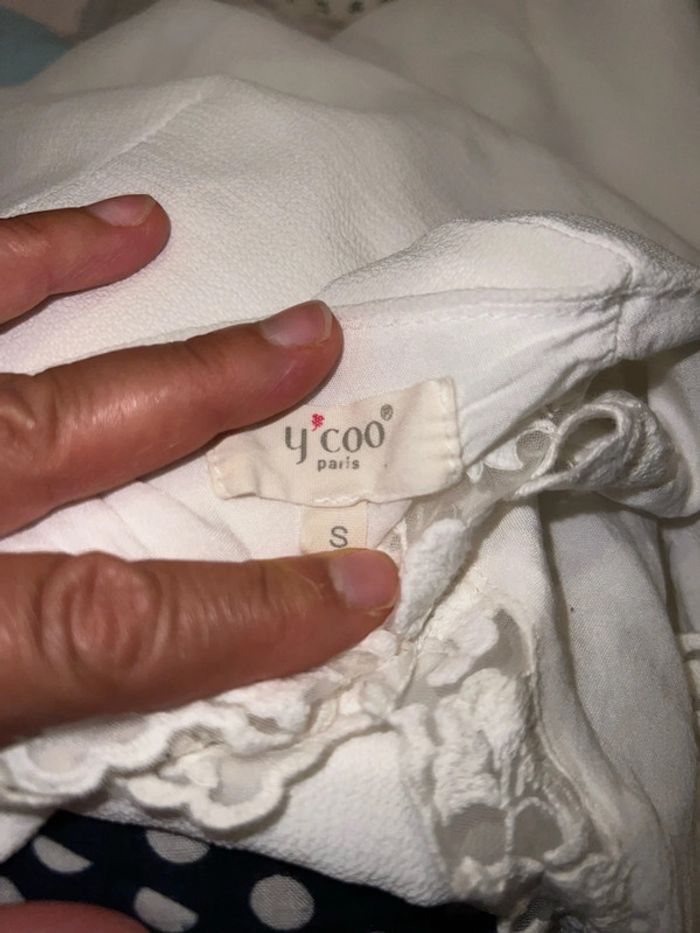 Blouse dos ouvert avec broderie et tulle Taille S - photo numéro 9