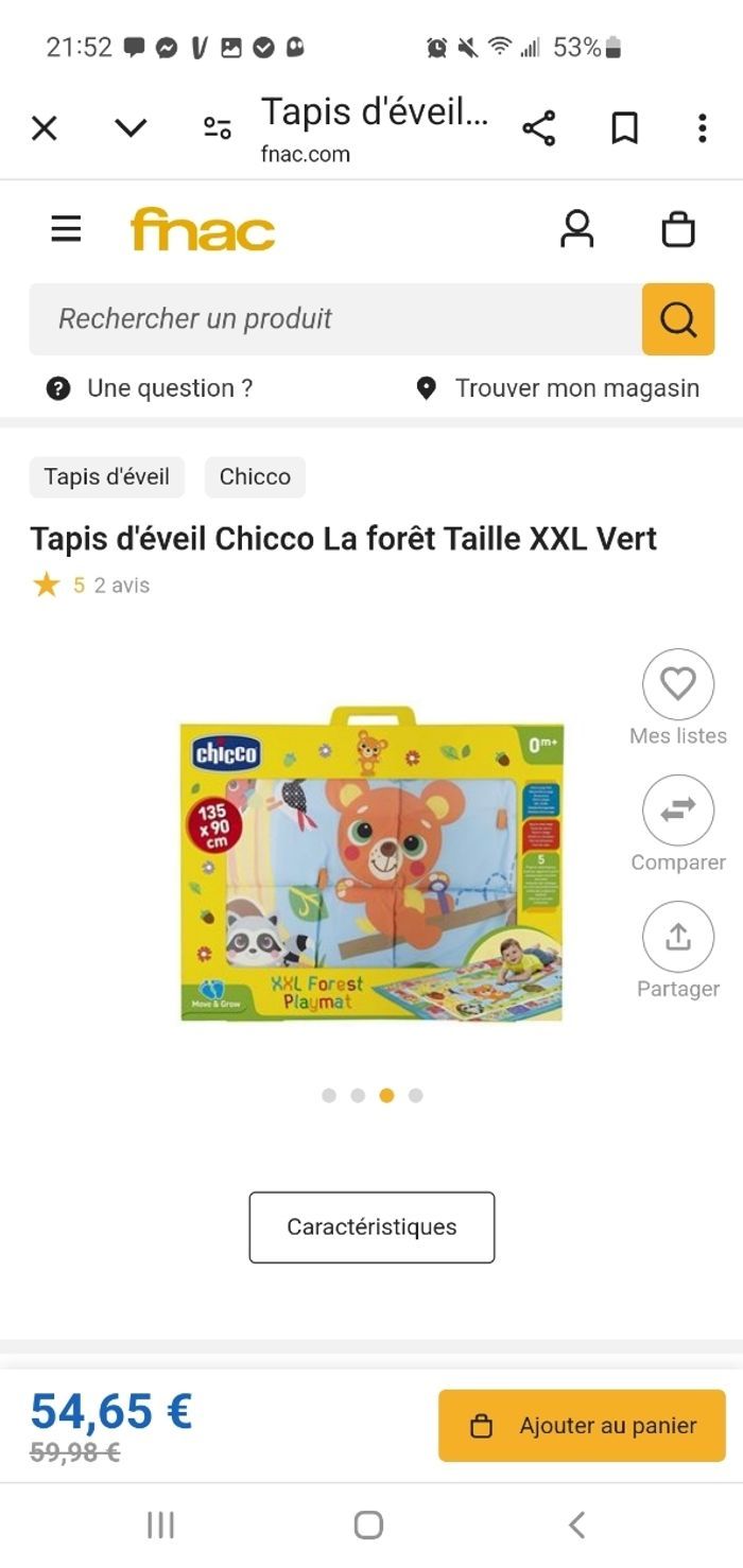 Tapis d'éveil Chicco La Forêt taille XXL. Neuf. - photo numéro 2