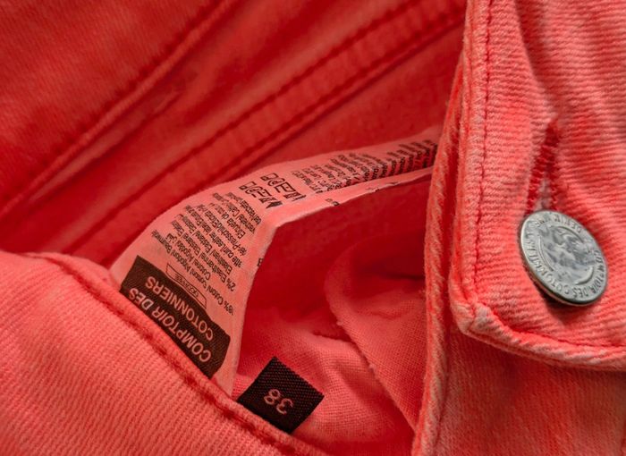 Jeans skinny corail fluo femme - Comptoir des Cotonniers - 38 - photo numéro 7