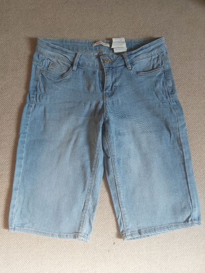 Short jean bleu clair T.38 - Camaïeu