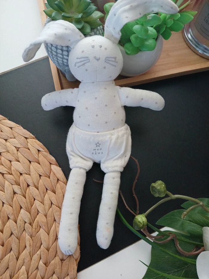 Doudou péluche Lapin Petit Bateau🌿🎁 - photo numéro 3