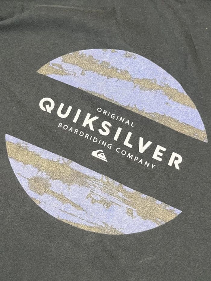 T-shirt Quiksilver blanc – Logo surf style – Taille XL - photo numéro 4