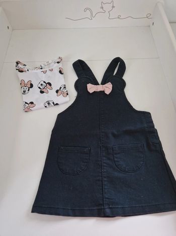 Robe noir + t-shirt minie H&M