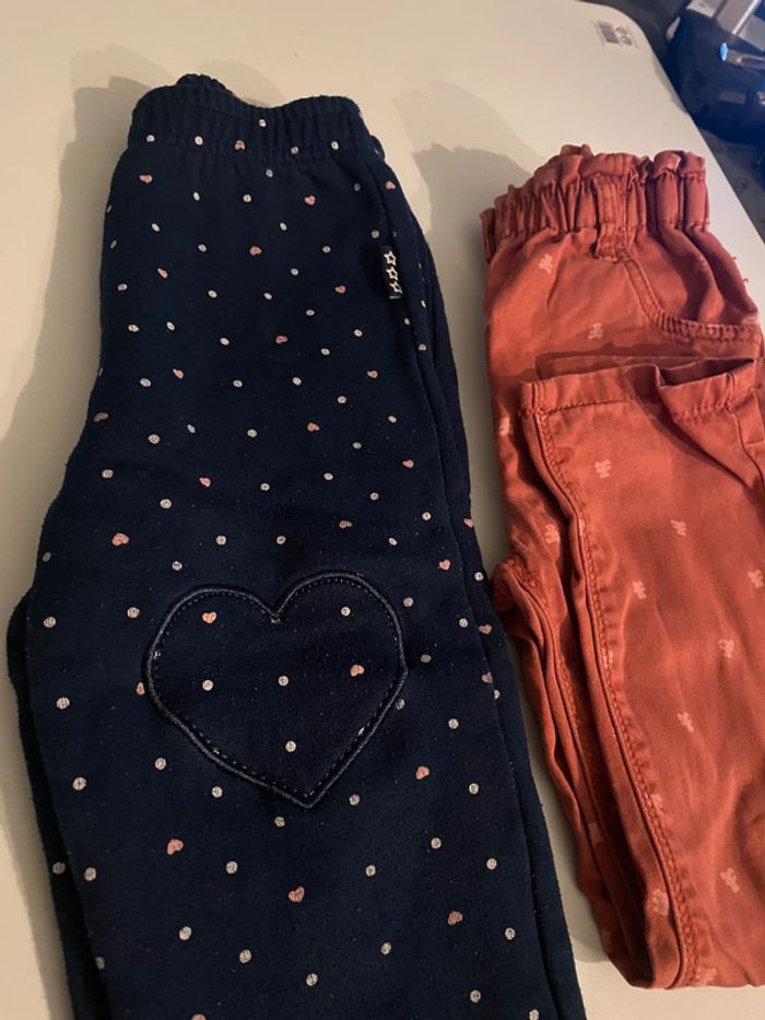 lot de 2 pantalon pour fille taille 4 ans - photo numéro 2