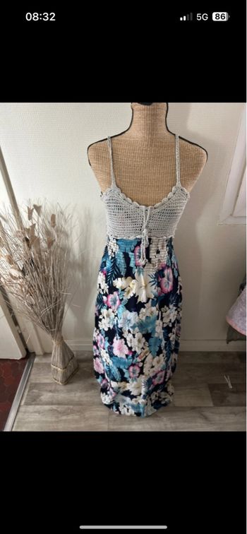 Robe longue fleuri fee red  s/m