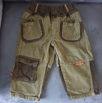 Pantalon velours côtelé – 100 % coton –18 mois