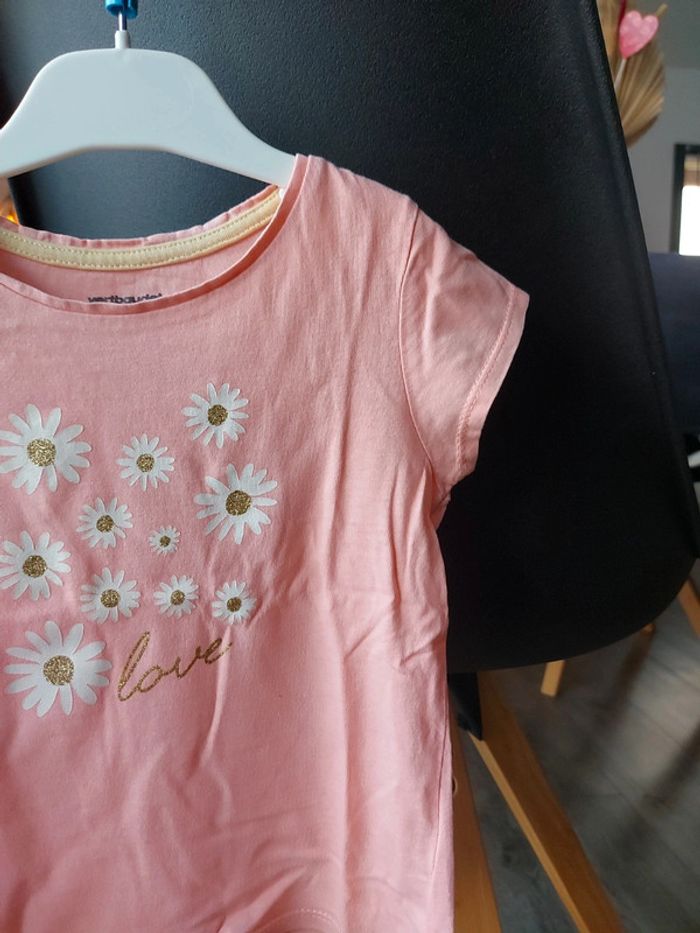 Tee-shirt manches courtes Vertbaudet 4 ans rose - photo numéro 5